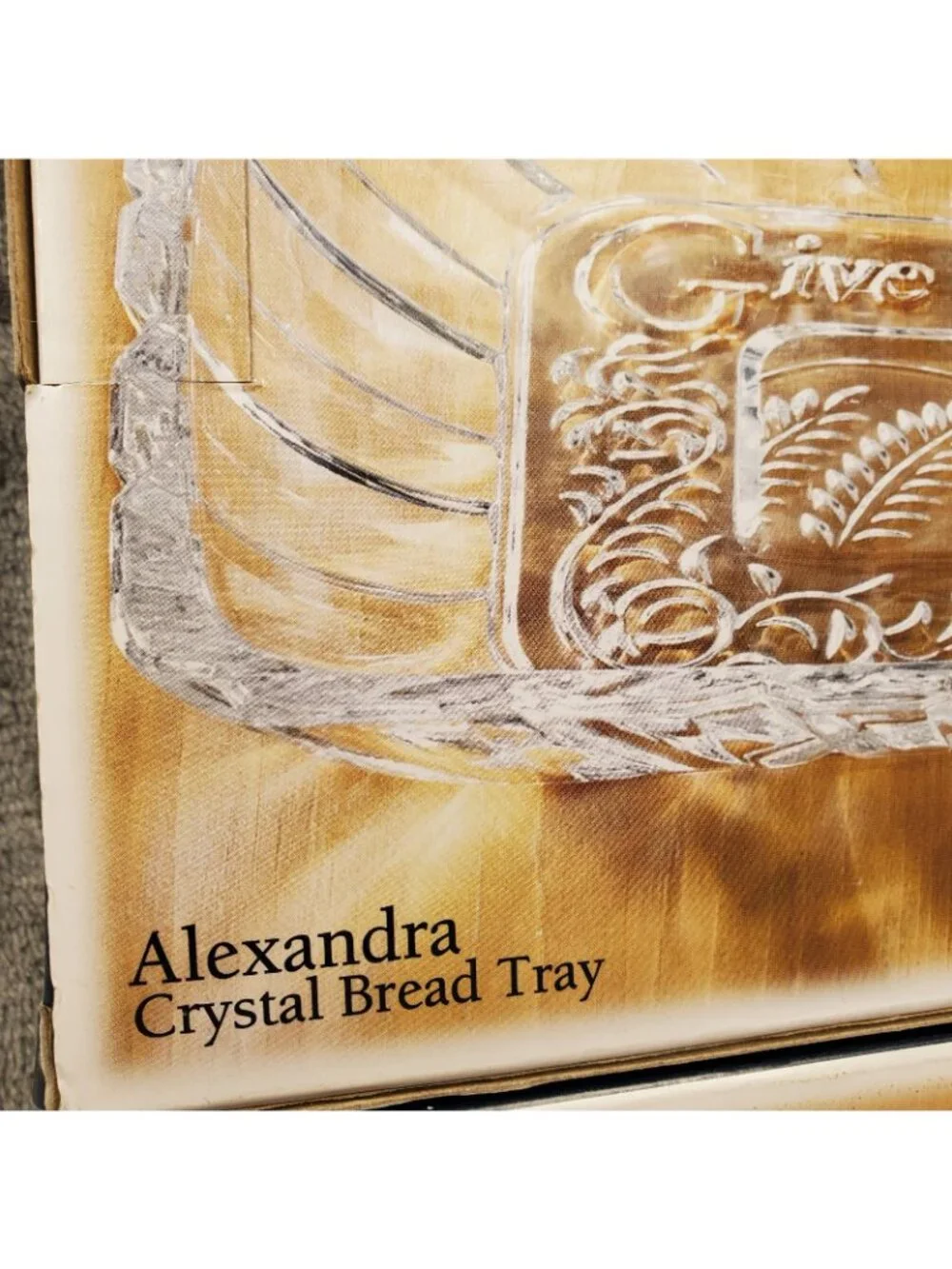 Alexandria Crystal Bread Tray 11” x 6.75